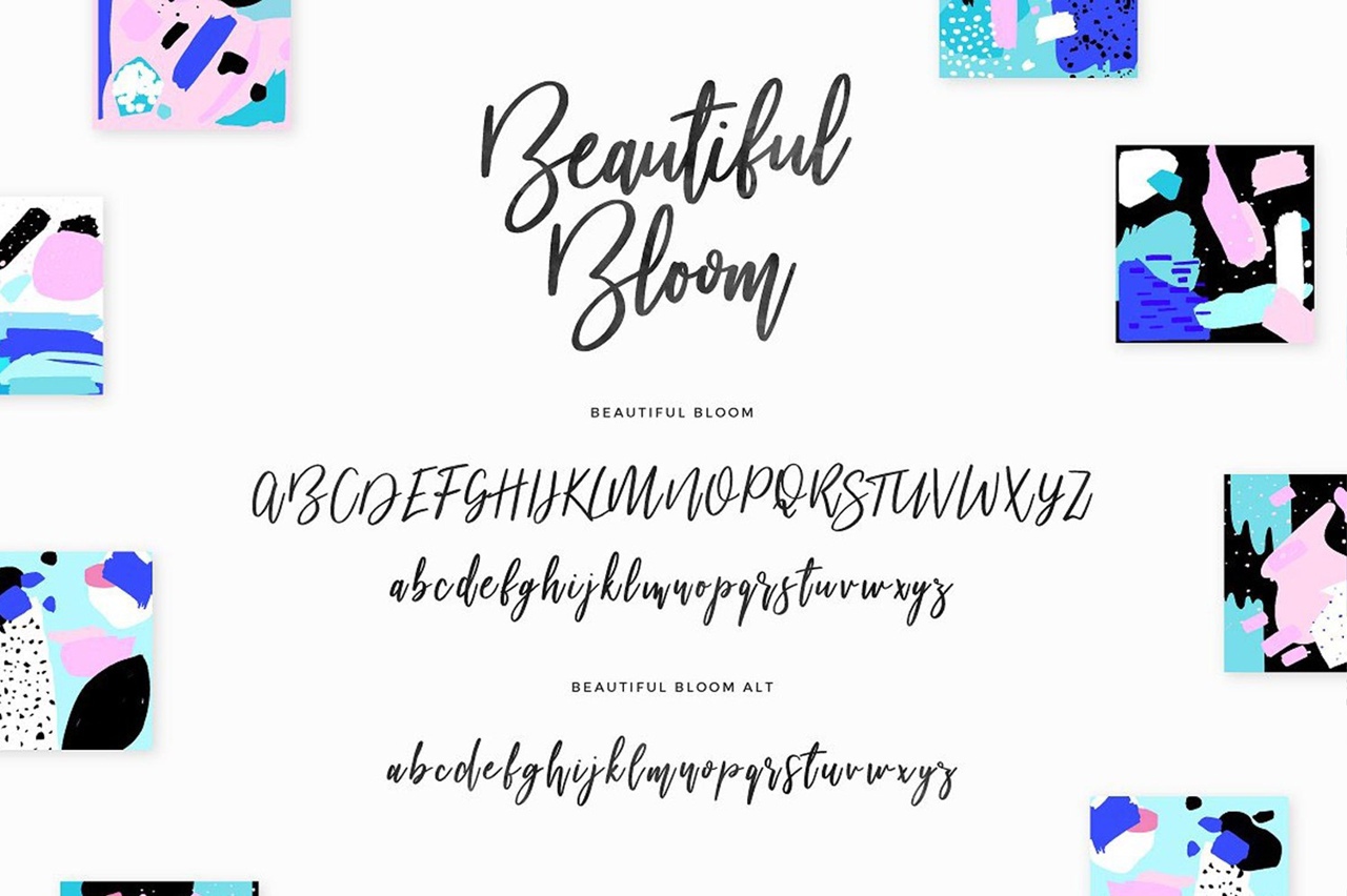 Beautiful Bloom (Free font) шрифт #68488 скачать бесплатно онлайн