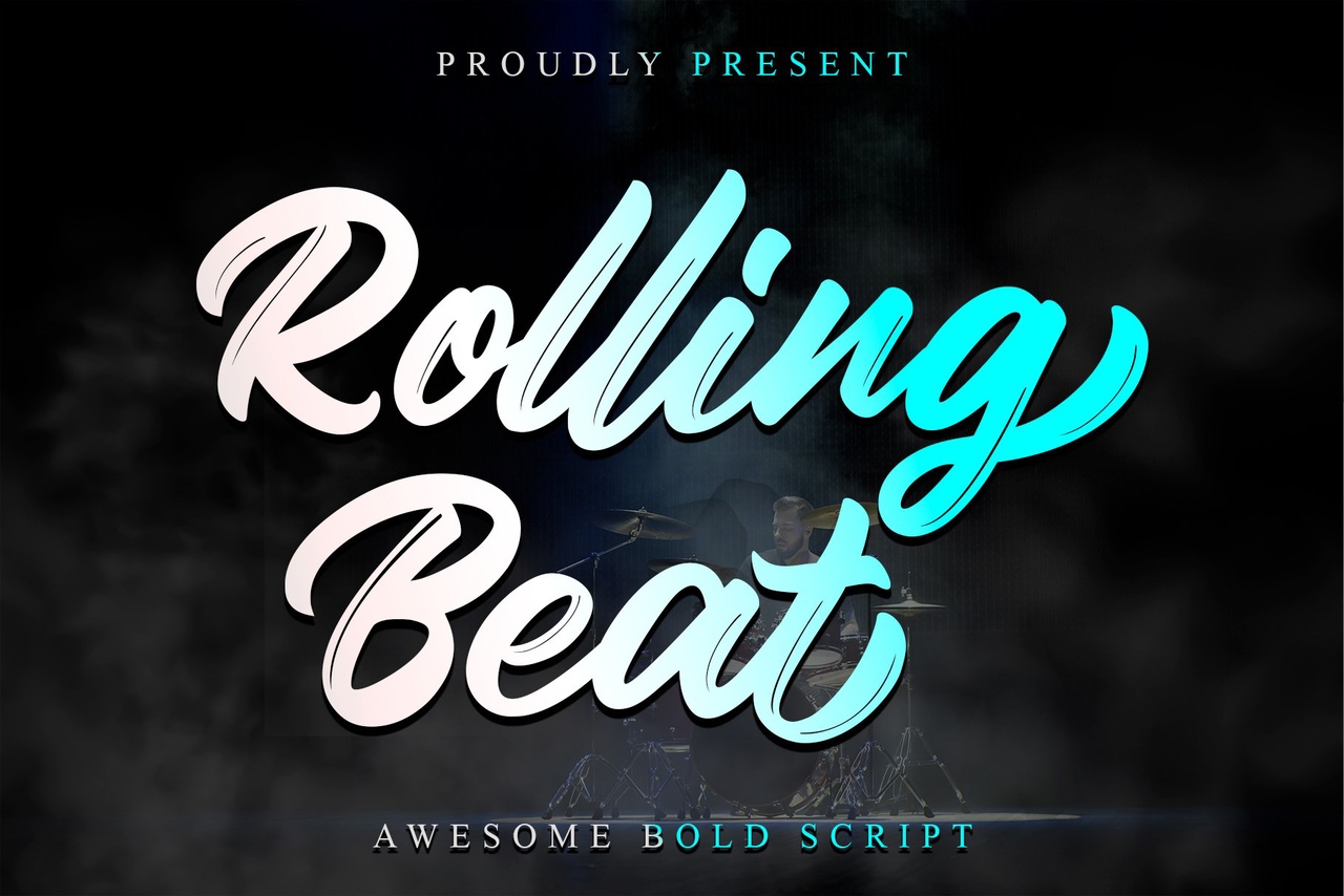 Beat font. Brush Lettering.